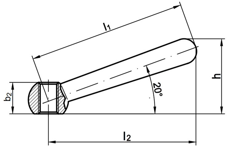 Ручка зажимная коническая с метрической резьбой DIN 99 - фото